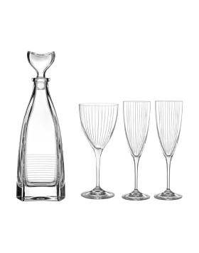 Σετ γάμου κρυστάλλινη καράφα και 3 ποτήρια Capolavoro 89