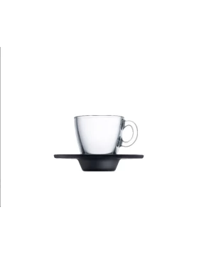 AQUA CUP AND BLACK SAUCER ESPRESSO TEMPERED 72CC Espiel SP95756K6B