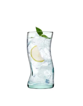 AMORF LONG DRINK 440CC H: 15 D: 7CM MADE OF RECYCLED GLASS Espiel SP420928K4