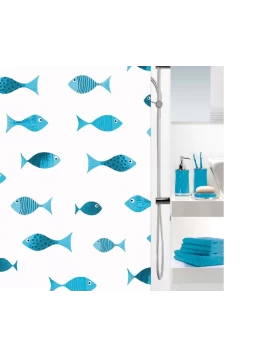 Υφασμάτινη κουρτίνα μπάνιου 180 x 200 εκ. Scuba Blue 02455.001