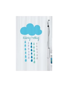 Υφασμάτινη κουρτίνα μπάνιου 180 χ 200 εκ. Spirella Cloud Blue 