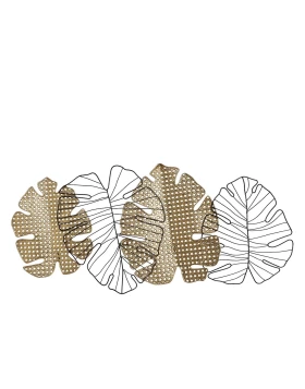 ΔΙΑΚΟΣΜΗΤΙΚΟ ΤΟΙΧΟΥ ΜΕΤΑΛ. ΜΑΥΡΟ-ΧΡΥΣΟ ΦΥΛΛΑ 46X102,5X5 Espiel ICY226