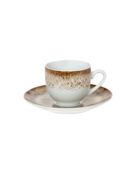 Φλυτζάνι πιάτο καφέ 100 ml πορσελάνη Cryspo Trio Mayo