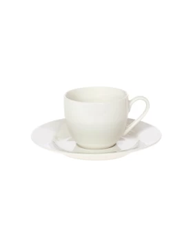Φλυτζάνι πιατάκι καφέ 100 ml πορσελάνη Bone China Cryspo Silk Pure