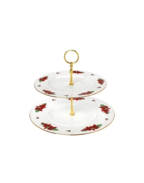 Εταζέρα πορσελάνη 2 επιπέδων Cryspo Trio 06.241.73