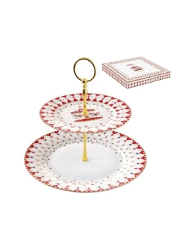 Εταζέρα πορσελάνη 2 επιπέδων Easy Life 1005CHWO