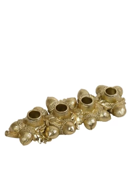 Κηροπήγιο 4 Θέσεων Βελανίδια σε Χρυσό Χρώμα 29εκ. Espiel MT2623K2