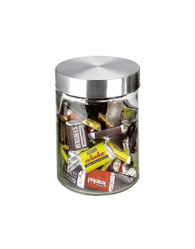 Γυάλινο δοχείο κουζίνας 1250 ml inox καπάκι Sinoglass 9209003