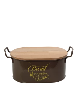 ΨΩΜΙΕΡΑ ΜΕΤΑΛ. ΜΕ ΞΥΛΙΝΟ ΚΑΠΑΚΙ ΚΑΦΕ 33-39,5X20X16,5EK Espiel TEM108