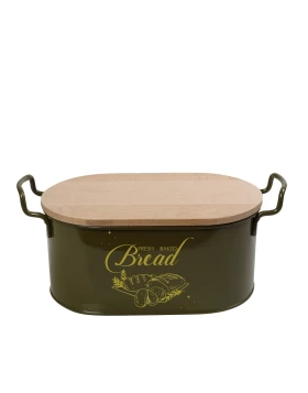 ΨΩΜΙΕΡΑ ΜΕΤΑΛ. ΜΕ ΞΥΛΙΝΟ ΚΑΠΑΚΙ ΠΡΑΣΙΝΗ 33-39,5X20X16,5EK Espiel TEM109