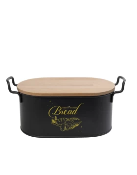 ΨΩΜΙΕΡΑ ΜΕΤΑΛ. ΜΕ ΞΥΛΙΝΟ ΚΑΠΑΚΙ ΜΑΤ ΜΑΥΡΗ 33-39,5X20X16,5EK Espiel TEM111