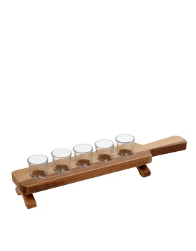 ΣΕΤ ΞΥΛΙΝΟΣ ΔΙΣΚΟΣ ΜΕ 5 ΣΦΗΝΑΚΙΑ 40ML 42Χ8ΕΚ Espiel KOP111