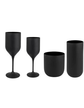 Σετ 24 ποτήρια Bohemia UMA Black D5220