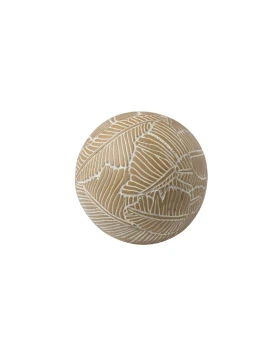 Μπάλλα διακοσμητική polyresin 10 εκ. HFA Inkas Beige 5483023