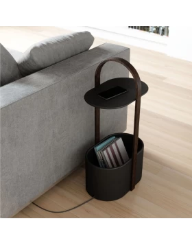 Αποθηκευτικό τραπεζάκι Bellwood Umbra Μαύρο/Walnut 1013760-048