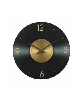 Γυάλινο ρολόι τοίχου δίσκος βινυλίου 50 εκ. Deco 76537