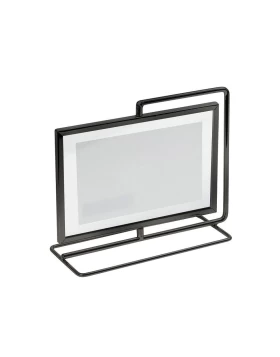 Κορνίζα Μεταλλική Περιστρεφόμενη Μαύρη 2 Όψεων 10×15 cm Espiel FAM584