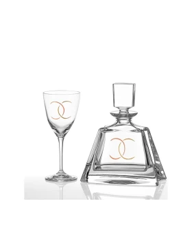 Σετ κρυστάλλινη καράφα - ποτήρι κρασιού Capolavoro G052