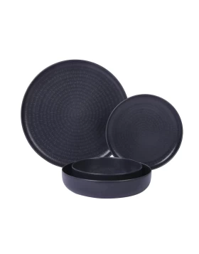 Σετ πιάτα 24 τμχ πορσελάνη Kutahya MD-445 Black matt