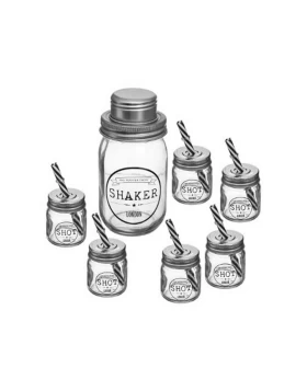 Σετ σεικερ 500 ml και 6 ποτήρια για σφηνάκι Marva 161805 