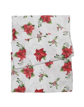 DAS HOME CHRISTMAS RUNNER 45Χ140 0625 ΚΟΚΚΙΝΟ, ΜΠΕΖ