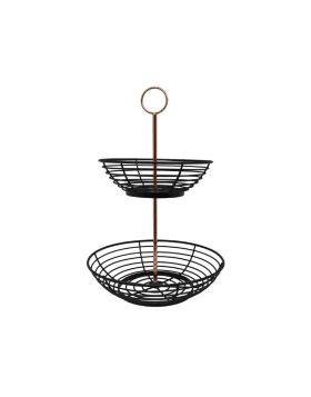 Μεταλλική διώροφη φρουτιέρα 28.5 χ 42 εκ. Ankor 794003