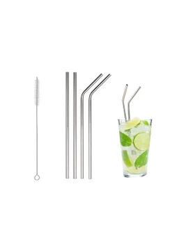 Σετ 4 ανοξείδωτα καλαμάκια Ankor 797974