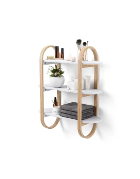 Ξύλινη ραφιέρα τοίχου 65,2χ23,6χ74,9 εκ Umbra Bellwood 1016859-668