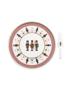 Πιατέλα με σπάτουλα 32 εκ. πορσελάνη Easy Life 1112NUTC