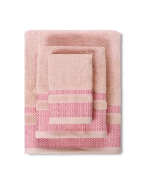 Cryspo Trio σετ πετσέτες 3 τμχ Jacquard Old Rose 02.520.10