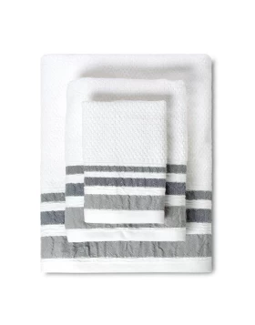 Cryspo Trio σετ πετσέτες 3 τμχ Jacquard Plade Grey 02.530.10