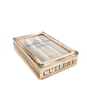 Ξύλινο κουτί για μαχαιροπήρουνα 19 χ 28 εκ. Plastona GS0118