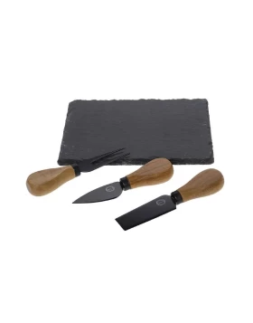 Σετ πλατό και 3 μαχαίρια τυριών Cryspo Trio 01.00.421