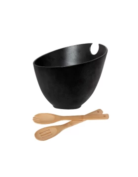 Σαλατιέρα πορσελάνη 24 x 20 εκ. Cryspo Trio Nero matt 47.600.91