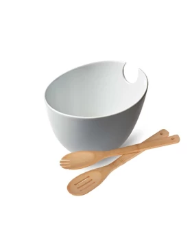 Σαλατιέρα πορσελάνη 26 x 20 εκ. Cryspo Trio white 26.000.91