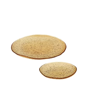 Σετ πιατέλα & 6 γυάλινα πιατάκια γλυκού Cryspo Trio Lovizna 