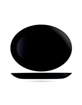 Πιατέλα γυάλινη 25 χ 33 εκ. Luminarc Diwali Black