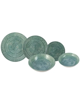 Σετ πιάτα φαγητού 20 τμχ πορσελάνη HFA Emerald