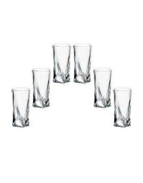 Σετ 6 κρυστάλλινα ποτήρια για σφηνάκι 50 ml Bohemia Quadro