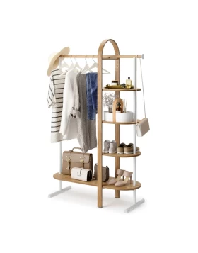 Ξύλινη ανοιχτή ντουλάπα/κρεμάστρα 106 χ 39 χ 167 εκ. Umbra 1019131-668