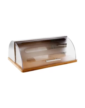 Ψωμιέρα bamboo με ακρυλικό καπάκι 39 χ 26.5 εκ. 5Five 103601