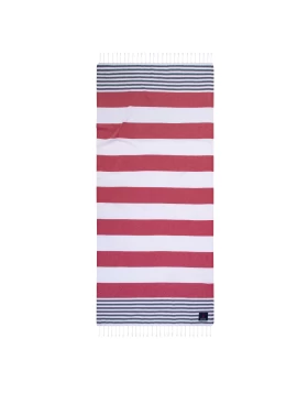 GREENWICH POLO CLUB ΠΕΤΣΕΤΑ-ΠΑΡΕΟ 80Χ180 3815 ΚΟΚΚΙΝΟ, ΜΠΛΕ