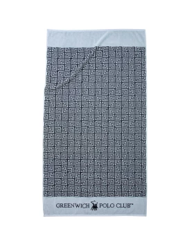GREENWICH POLO CLUB ΠΕΤΣΕΤΑ ΘΑΛΑΣΣΗΣ 90Χ170 3731 ΓΚΡΙ, ΜΑΥΡΟ