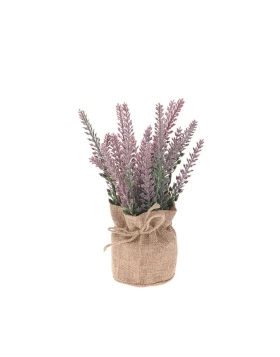 Τεχνητό φυτό λεβάντα 20 εκ. σε λινό πουγκί 8 εκ. Iliadis 80945  