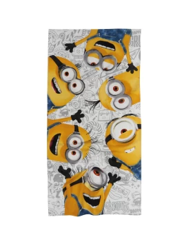 ΠΕΤΣΕΤΑ ΘΑΛΑΣΣΗΣ MINIONS 70Χ140 5866 ΓΚΡΙ, ΚΙΤΡΙΝΟ