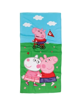 ΠΕΤΣΕΤΑ ΘΑΛΑΣΣΗΣ PEPPA PIG 70Χ140 5863 ΜΠΛΕ, ΠΡΑΣΙΝΟ, ΡΟΖ