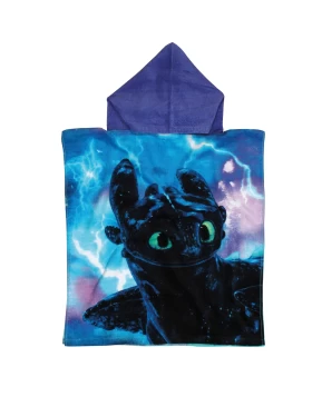 ΠΟΝΤΣΟ ΘΑΛΑΣΣΗΣ 50Χ115 HOW TO TRAIN YOUR DRAGON 5868 ΜΑΥΡΟ, ΜΠΛΕ