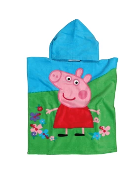 ΠΟΝΤΣΟ ΘΑΛΑΣΣΗΣ 50Χ115 PEPPA PIG 5869 ΓΑΛΑΖΙΟ, ΠΡΑΣΙΝΟ, ΡΟΖ