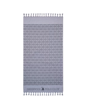 GREENWICH POLO CLUB ΠΕΤΣΕΤΑ-ΠΑΡΕΟ 90Χ170 3839 ΓΚΡΙ, ΜΑΥΡΟ
