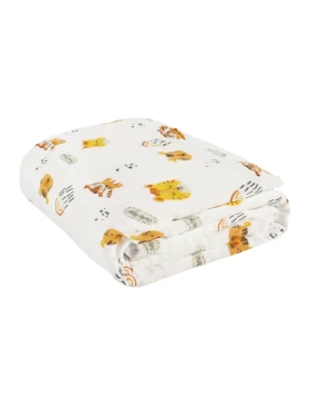 DAS BABY ΚΟΥΒΕΡΤΑ-ΜΟΥΣΕΛΙΝΑ 105X150 RELAX 6622 ΛΕΥΚΟ, ΠΟΡΤΟΚΑΛΙ